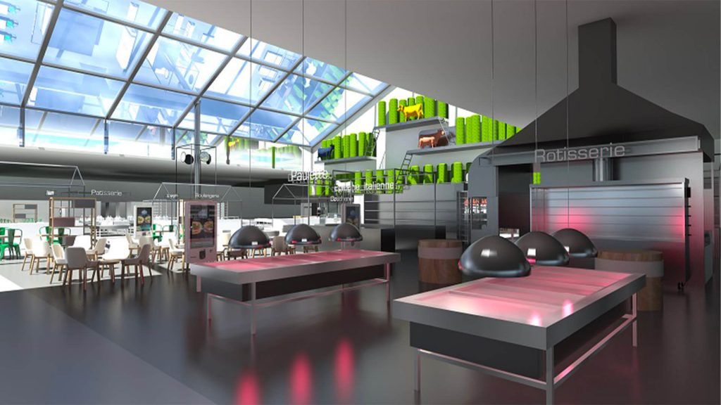 intérieur E.Leclerc en 3D