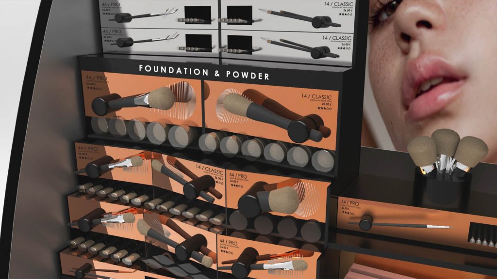 Présentoir 3 Sephora en 3D