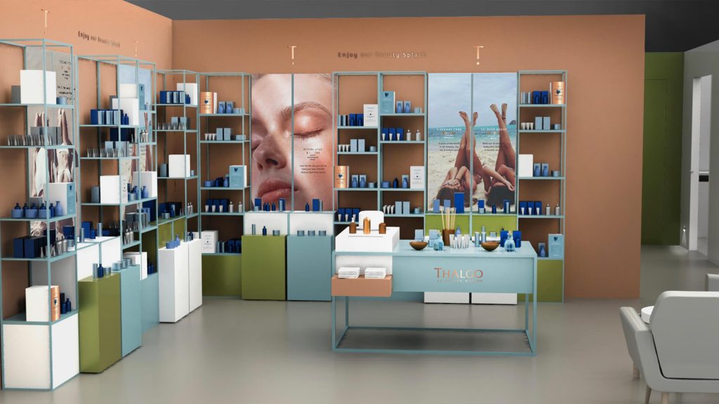 intérieur avec présentation thalgo en 3D